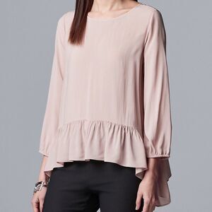Simply Vera Vera Wang Ruffle -Trim Top